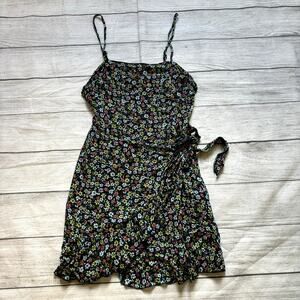 Green Floral Altar'd State Wrap Dress Women Size Small